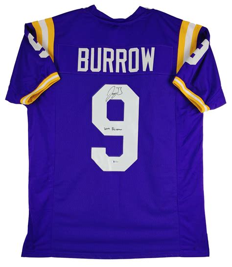 Lot Detail - Joe Burrow Signed LSU Tigers Style Jersey with "2019 ...