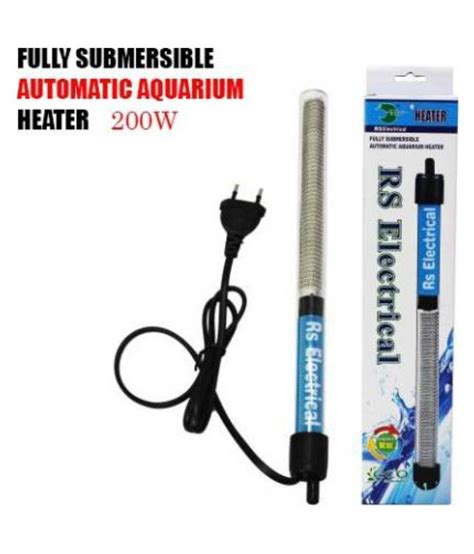 RS ELECTRICAL 200 W Automatic On Off Facility Aquarium Glass Heater