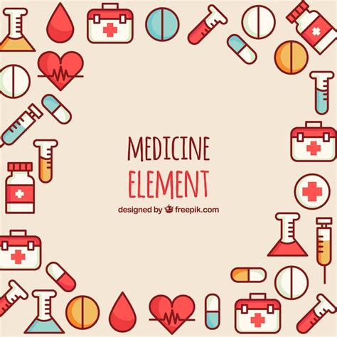 Fondo De Elementos De Medicina En Estilo Plano Vector Gratis