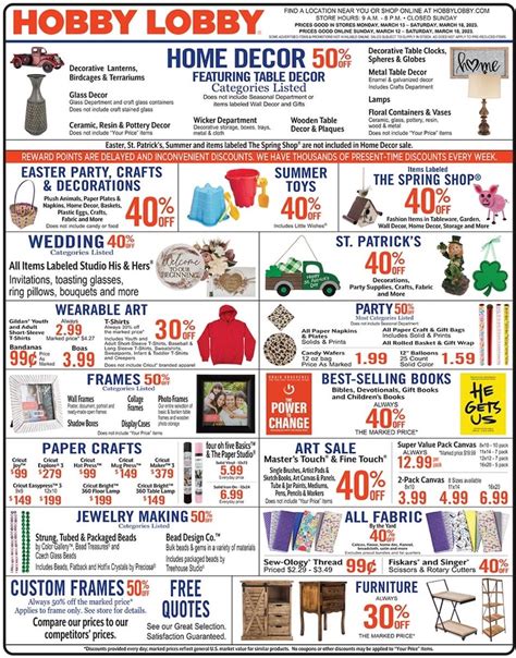 Hobby Lobby Weekly Ad Mar 12 18 2023 WeeklyAds2