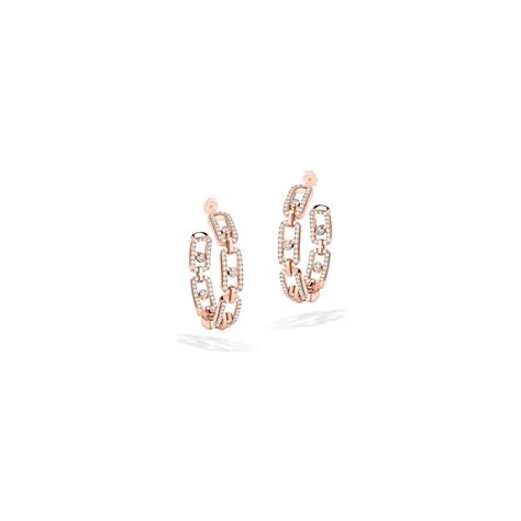 Purchase Messika Move Link Small model hoop earrings, rose gold and