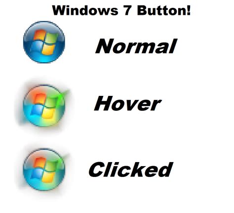 Start Menu Buttons Windows 7 Button Free Download