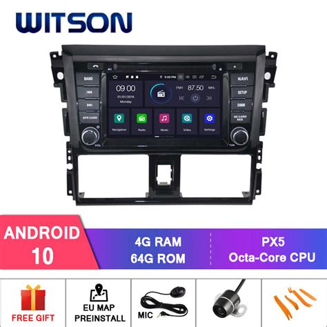 Witson Android 14 Car DVD GPS For Toyota Yaris 2014 Built In OBD