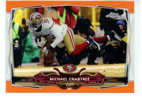 2014 Topps Chrome Orange Refractor 32 Michael Crabtree For Sale