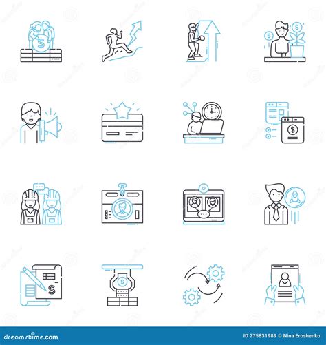 Talent Acquisition Linear Icons Set. Hiring, Recruits, Employment