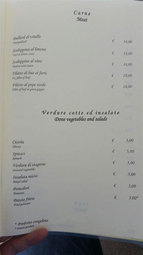 Menu At La Vecchia Pineta Restaurant Municipio Roma X Piazzale Dell