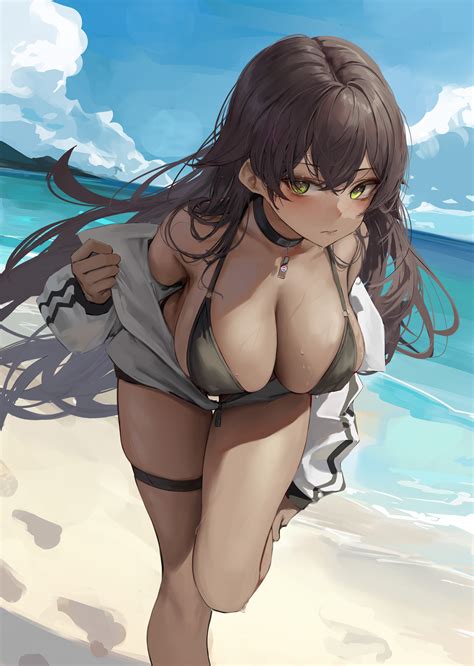 Hiki Niito Bikini Erect Nipples Garter Open Shirt Swimsuits Undressing