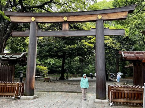 Liz Under Torii Gate To Meiji Shrine Tokyo Ty Schuiling Flickr