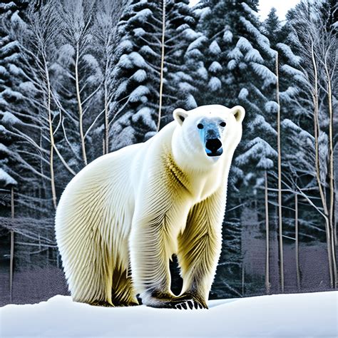 Polar Bear in Winter Wonderland · Creative Fabrica