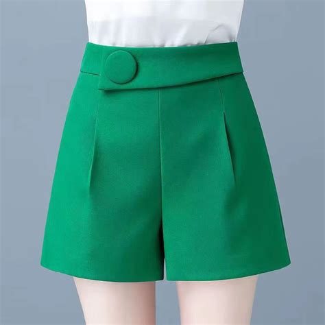 Fashion Summer Short Pants Elegant Elastic Waist Plus Size Women Wide