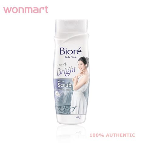 Jual Biore Bright Body Foam White Scrub Botol All In One 100ml