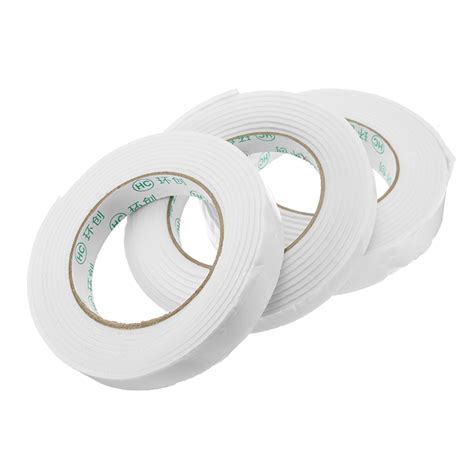 3m Long White PE Foam Double Sided Tape Strong Adhesive Sponge Mounting ...