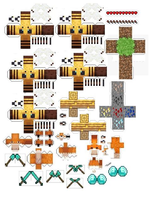 An Image Of Minecraft Paper Crafting With Lots Of Different Things To