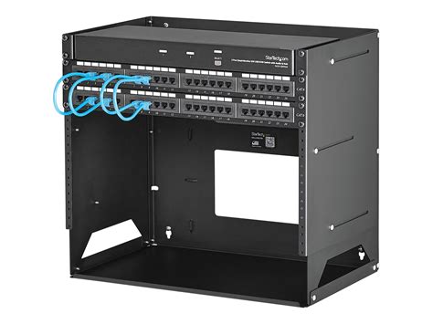 StarTech.com 8U Open Frame Wall Mount Network Rack w/ Built in Shelf ...