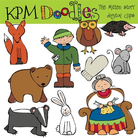 KPM the Mitten Story Digital Clip Art - Etsy