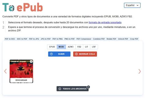 Cómo convertir un ebook a ePUB u otros formatos gratis