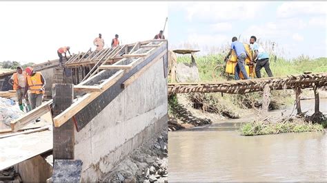 Daraja Lililosombwa Na Maji Geita Ujenzi Wake Wafikia Asilimia Dc