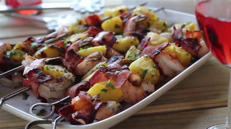 Grilled Pineapple And Bacon Wrapped Kabobs Real Food Recipes Kabobs