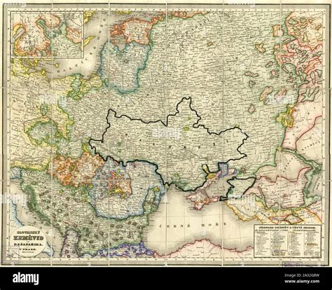 Ethnographic Map ‘slavic Lands‘ Done By Pavel Šafařík In 1842 With