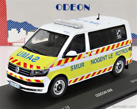 ODEON ODEON088 Scale 1 43 VOLKSWAGEN T6 MINIBUS AMBULANCE SAMU 28