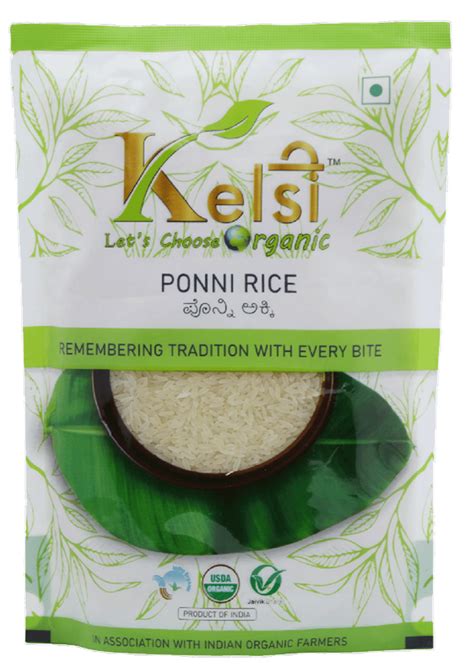 Kelsi Organic Indian Ponni Rice Packaging Type Packet Packaging Size