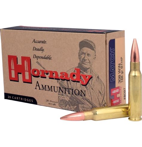 BALAS 308 WIN HORNADY MATCH 168GR BTHP X 20 Triestina