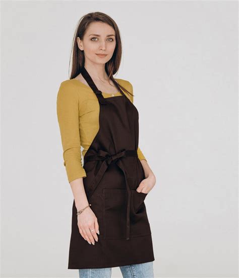 ᐉ Фартук с нагрудником Vsetex Latte Короткий S Коричневый (7197713 ...