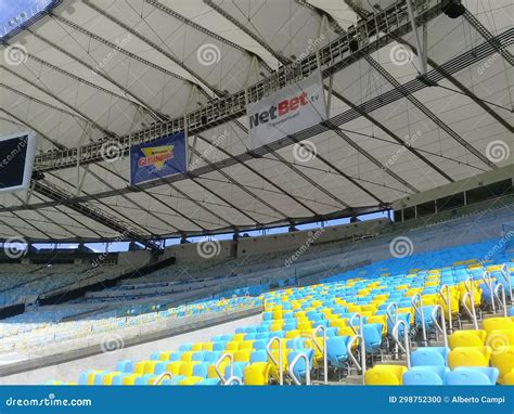 Grandstands At The Maracan Football Stadium In The City Of Rio De