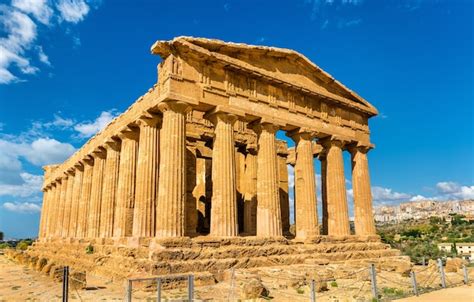 Templo De La Concordia En El Valle De Los Templos De Agrigento