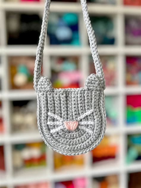 Crochet Cat Bag Pattern Cat Purse Crochet Pattern Toddler Etsy