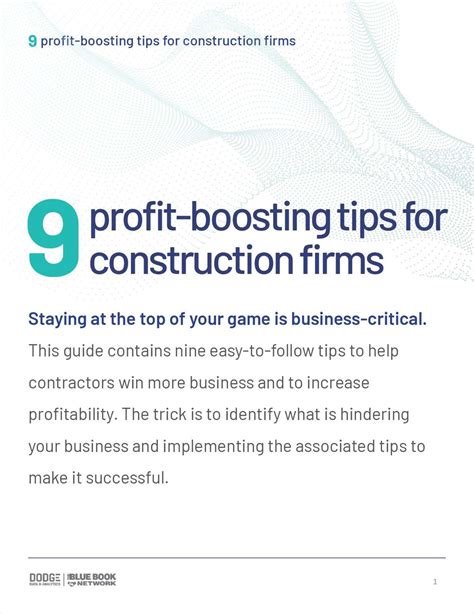 9 Profit-Boosting Tips for Construction Firms Free Guide