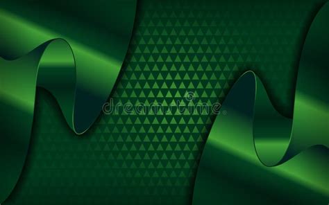 Luxury Green Background With Overlap Layer Stock Vector Illustration