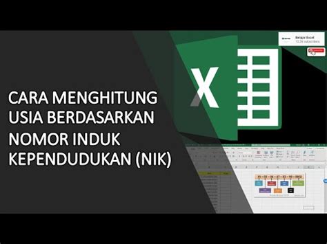 Cara Menghitung Usia Berdasarkan Nik Di Excel Hitung Usia Dri Tanggal