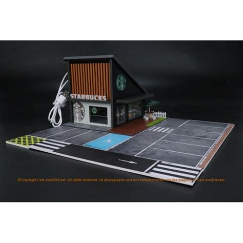 G Fans Models 164 Garage Scene Model With Light Starbucks Building