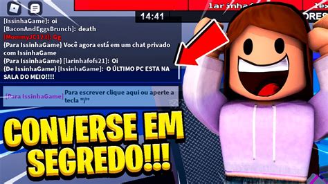 COMO FALAR ALGUÉM EM PRIVADO NO CHAT DO ROBLOX Dicas de Roblox