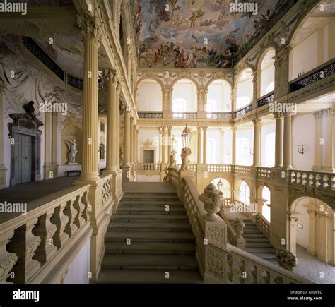 Pommersfelden Schlo Weissenstein Treppenhaus Stock Photo Alamy