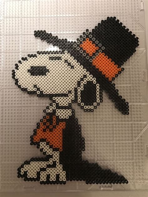 Snoopy Perler Bead Pattern For Thanksgiving Perler Bead Patterns