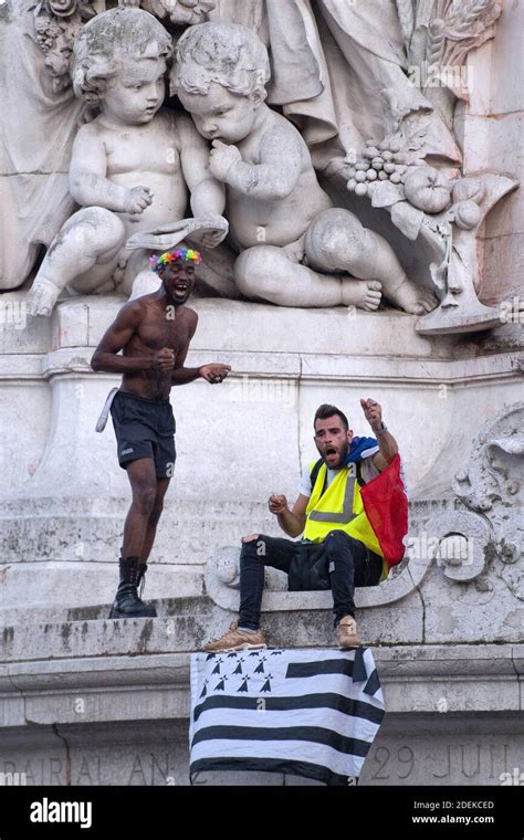 People Gather In The Streets Of Paris To Celebrate The Annual Gay Pride Parade Marche Des