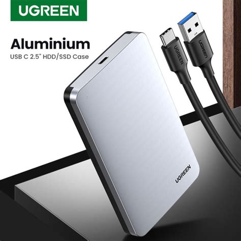 Ugreen ฮาร์ดดิสก์ Hdd Enclosure 25 Sata To Usb C 31 Gen 2 กล่องฮาร์ดไดรฟ์ภายนอก 6gbps