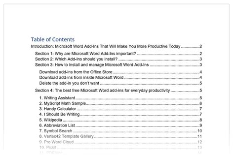 Make A Word Table Of Contents In Easy Steps Goskills