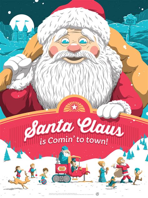 Santa Claus Is Coming To Town By Florey Mad Duck Posters