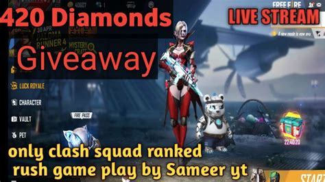 Clash Squad Ranked Mode Live Stream Free Fire Live Stream Solo Vs