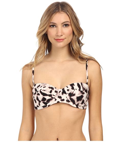 Vince Camuto Brown Exotic Island Underwire Bra W Soft Cups