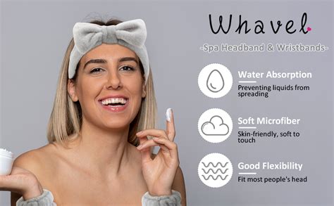 Amazon Whavel Pcs Spa Headband And Wristband Set Face Wash