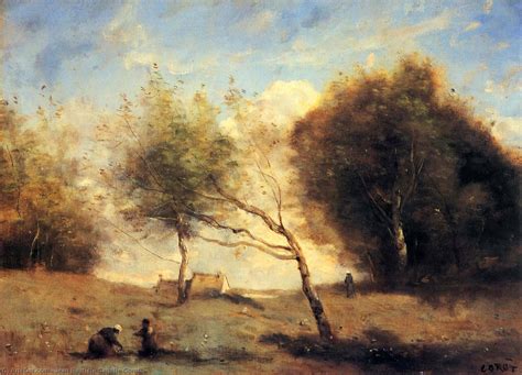 Paintings Reproductions Coubron Route Montante Sun By Jean Baptiste