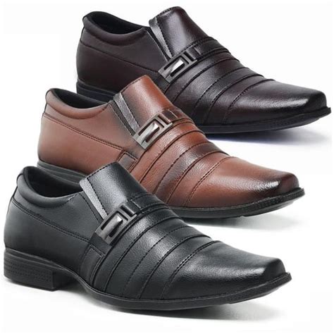 Kit 3 Pares Sapato Social Masculino Moderno Elegante Valesconi