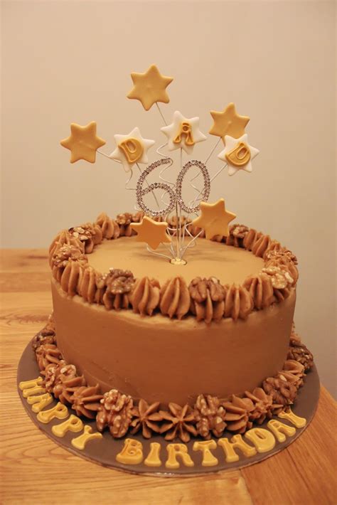 Coffee & Walnut 60th Birthday Cake | The Cake Escape