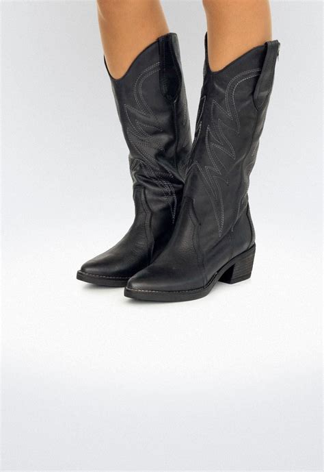 Bota Cowboy De Mujer Negro Mustang