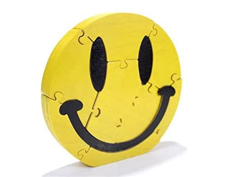 Smiley Face Puzzle Yellow Have A Nice Day Handmade Products