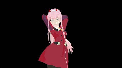 Mmd Zero Two 2 Phút Hơn Hip Sway Original Motion Youtube